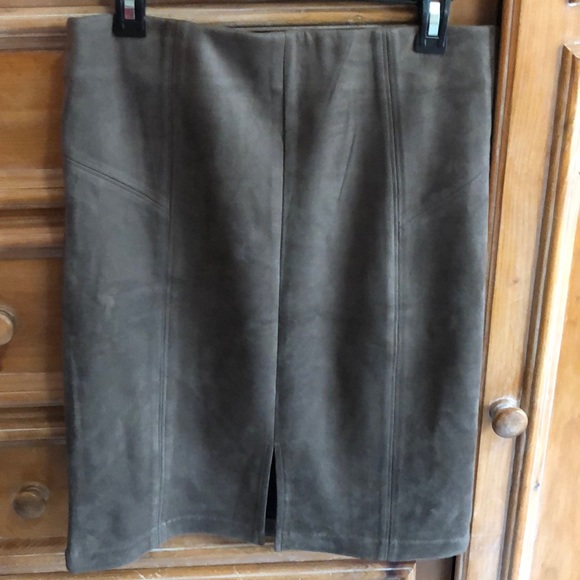 Andrew Marc microsuede pencil skirt - Picture 2 of 6